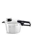 Fissler Vitavit Premium/Schnellkochtopf (4,5 L, Ø 22 cm) Edelstahl-Dampfkochtopf,4-Garstufen, inkl. Einsatz - Induktion