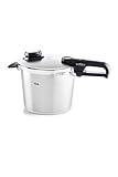 Fissler Vitavit Premium / Schnellkochtopf (6 L, Ø 22 cm) Edelstahl-Dampfkochtopf,4-Garstufen, inkl. Einsatz - Induktion, Silber