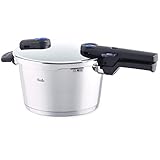 Fissler Vitaquick/Induktions-Schnellkochtopf (4,5l, Ø 22 cm) Edelstahl-Dampfkochtopf, 2 Garstufen, stapelbar, alle Herdarten– auch Induktion