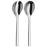 WMF Nuova Salatbesteck Edelstahl 25 cm, klein, Salatgabel und Servierlöffel, Cromargan Edelstahl poliert, glänzend, spülmaschinengeeignet