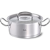 Fissler Original-Profi Collection/Braten-Topf, (Ø 24 cm, 4,6 L) Edelstahl-Topf mit Deckel, Bräter, Innen-Skalierung, rostfrei, alle Herdarten, Induktion