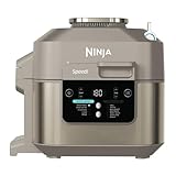 Ninja Speedi Multikocher, 5,7L, 12-in-1 Multicooker, Air fryer Heißluftfritteuse, Slow Cooker Langsamkochen, Grillen, Backen, Stone Gold ON500EUSTGD