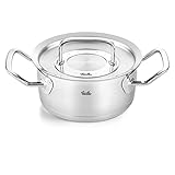 Fissler Original-Profi Collection / Braten-Topf (Ø 20 cm, 2,6 Liter) Edelstahl-Kochtopf, Bräter mit Metall-Deckel - Induktion, Silber