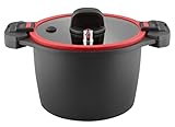 ELO 90707 Energiespartopf, 6 Liter, 24 cm Durchmesser, aus Aluguss, Schwarz