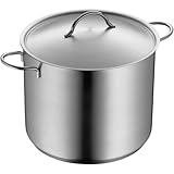 WMF Gemüse- Suppentopf Induktion 28cm, Metalldeckel mit Dampföffnung, Kochtopf groß 14l, Cromargan Edelstahl mattiert, unbeschichtet, backofengeeignet