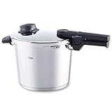 Fissler Vitavit Comfort / Induktiver-Schnellkochtopf (6 L, Ø 22 cm) Edelstahl-Dampfkochtopf, 2 Garstufen, stapelbar - Induktion