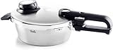Fissler Vitavit Premium/Schnell-Bratpfanne (1,8 L, Ø 18 cm) Edelstahl-Dampfkochtopf,4-Garstufen, inkl. Einsatz - Induktion