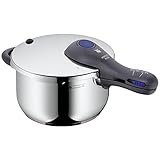 WMF Perfect Plus Schnellkochtopf Induktion 4,5l, Dampfkochtopf, Cromargan Edelstahl poliert, 2 Kochstufen, Einhand-Kochstufenregler