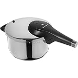 WMF Perfect Premium One Pot Schnellkochtopf Induktion 4,5l, Dampfkochtopf 22 cm, Cromargan Edelstahl poliert, 2 Kochstufen, All-In-One-Drehknopf