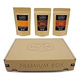 Salazar Dry Rubs Premium Box | 3 verschiedene BBQ Rub Grillgewürze | 275g | Würzmischungen für Marinade von Spare Ribs, Hähnchen, Fisch | Geschenkbox