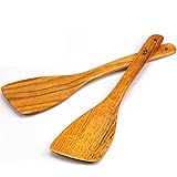 MoonWood Holzspatel Set zum Kochen - Hartholz Ideal für Pfanne, Kochutensilien und Wok – Holzwender- 30cm, 2er Pack