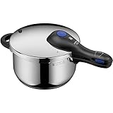 WMF Perfect Plus One Pot Schnellkochtopf Induktion 4,5l, Dampfkochtopf mit Flammschutz, großes Kochsignal, 2 Kochstufen, abnehmbarer Deckelgriff, Einhand-Kochstufenregler, Cromargan Edelstahl poliert