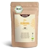 Kurkuma Pulver 1000g | fein gemahlene Kurkumawurzel in Bio-Qualität | Ideal zur Zubereitung einer Goldenen Milch, als Zugabe in Tee, asiatischen Gerichten, würzigen Suppen & Co | vom Achterhof