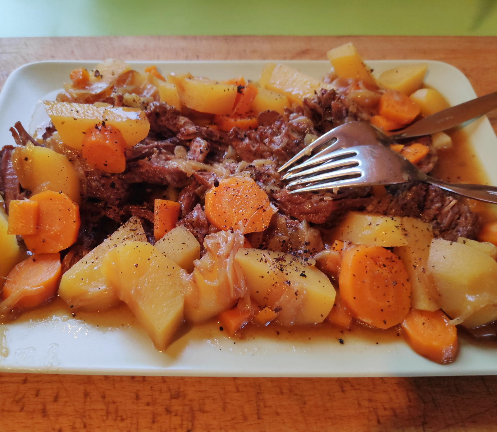 Rinderbraten Im Schnellkochtopf Meinhans Onepot Rezept Mit Gemuse